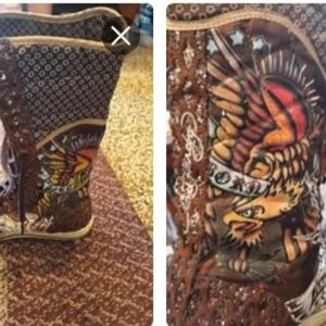 Ed Hardy Sequined Sneaker Boots
